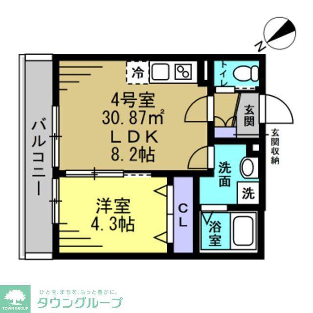 AJ稲毛(1LDK/3階)の間取り写真