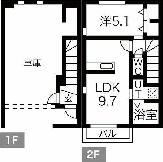 GARACE TUKASA(1LDK/1階)の間取り写真