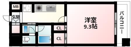 グランシャルマン新大阪(1K/3階)の間取り写真