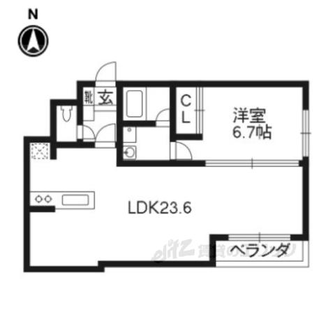 BELCASA(1LDK/3階)の間取り写真