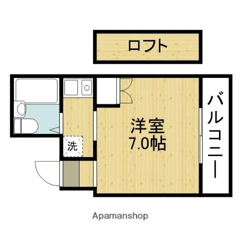 シティパレス21玉造(1K/5階)の間取り写真