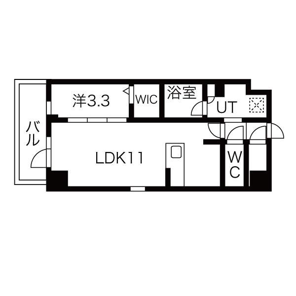 シーズンフラッツ高田馬場リバーサイドサウス(1LDK/3階)の間取り写真