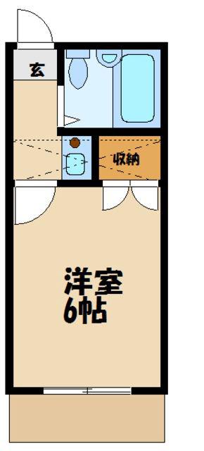 レオパレスフォンテーヌ(1K/2階)の間取り写真