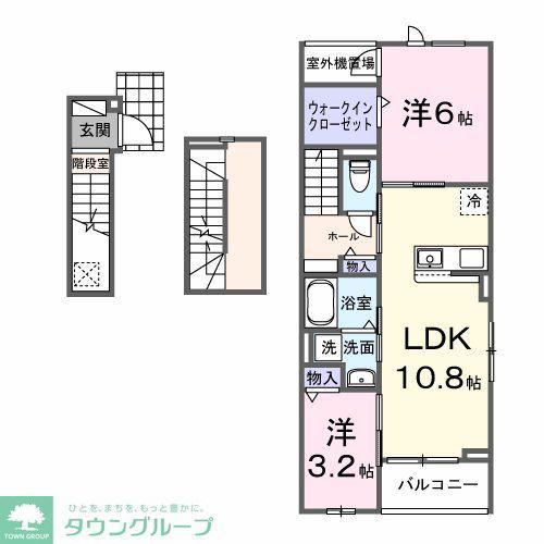 ヒカルサ狭山広瀬台サウス(2LDK/3階)の間取り写真