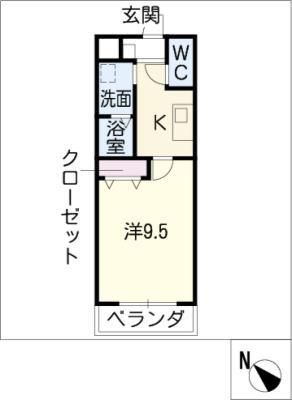 ロイヤルコート天王(1K/3階)の間取り写真