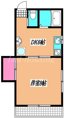 USAKU(1DK/1階)の間取り写真