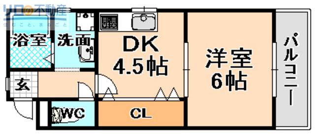 田澤ハイツ(1DK/3階)の間取り写真