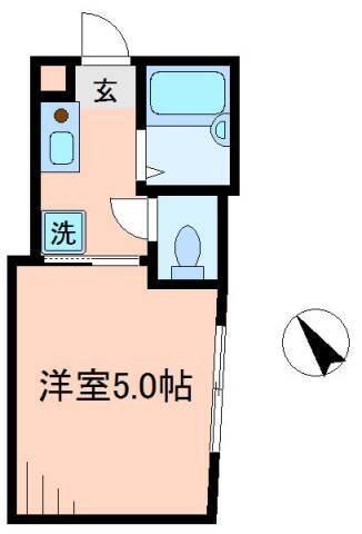 エスポワール平井(1K/2階)の間取り写真