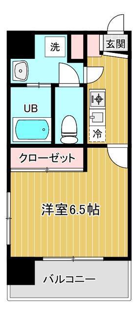 シャローグラス(1K/3階)の間取り写真