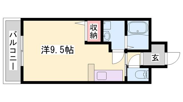 ソフィア21溝之口II(ワンルーム/4階)の間取り写真