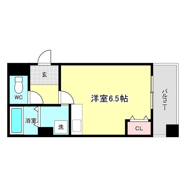 ペントハウス花園(ワンルーム/8階)の間取り写真