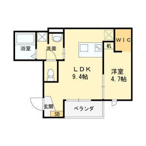 ルミナス下小阪(1LDK/2階)の間取り写真