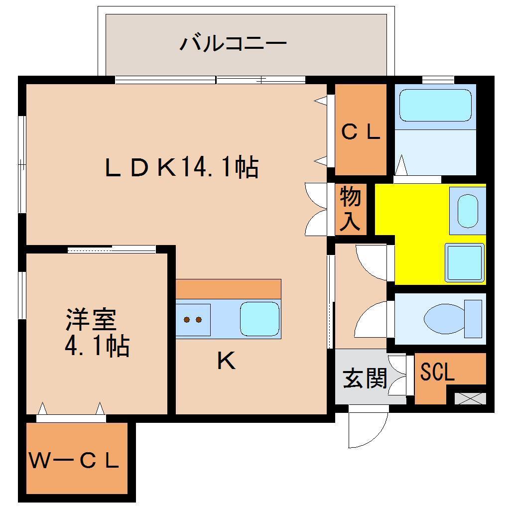アルテマイスターイオ(1LDK/2階)の間取り写真