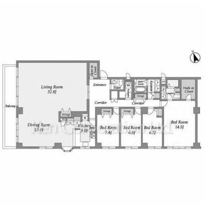 TRINITY HOUSE(4LDK/2階)の間取り写真