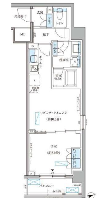 パークアクシス文京本郷(1LDK/3階)の間取り写真