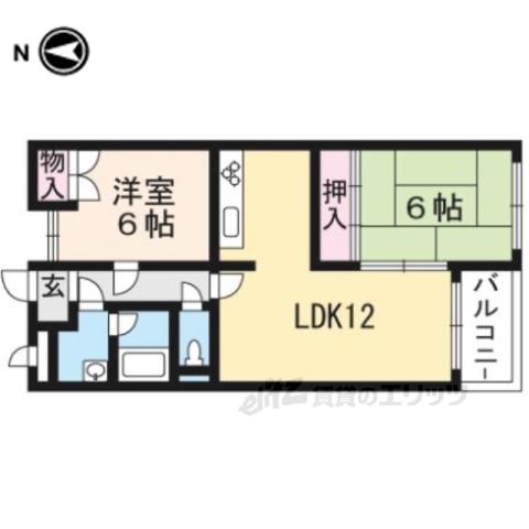 カーサMN(2LDK/2階)の間取り写真
