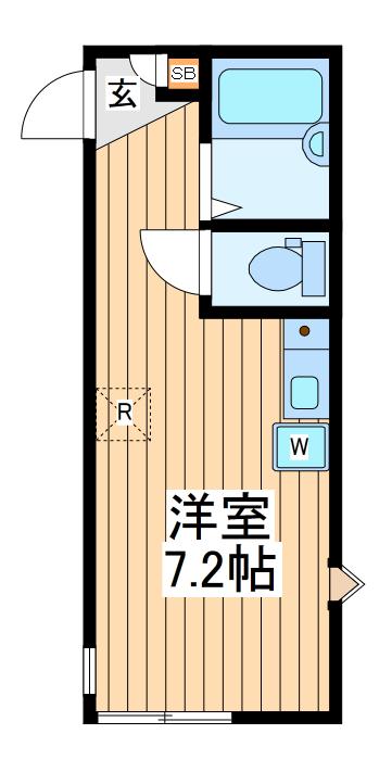 スプラウトハイム高津(ワンルーム/1階)の間取り写真