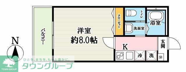 キャメルみずほ台4(1K/1階)の間取り写真