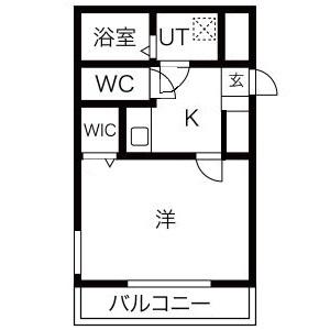 エミネックス熊谷駅前C棟(1K/4階)の間取り写真