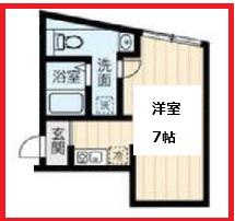 レオーネ千住新橋(ワンルーム/1階)の間取り写真