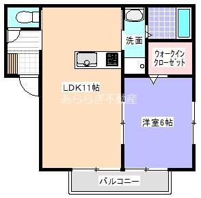コート・シャルマンII(1LDK/1階)の間取り写真