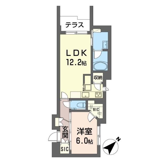アリコルージュ(1LDK/1階)の間取り写真