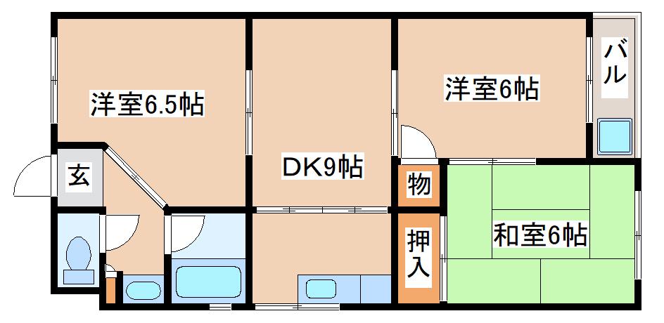 光マンション(3DK/2階)の間取り写真