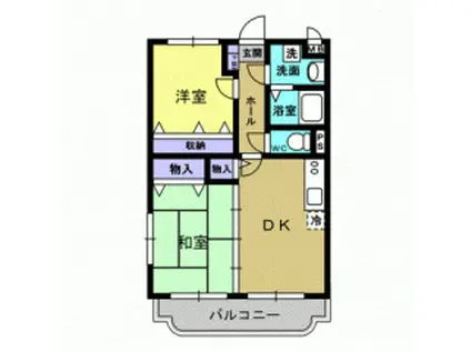 エル・ドラード真木(2LDK/1階)の間取り写真