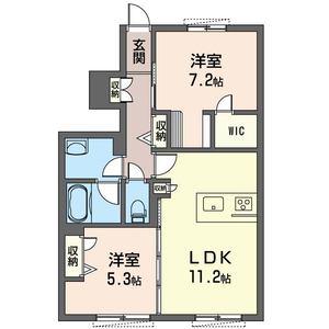 サラ A(2LDK/1階)の間取り写真