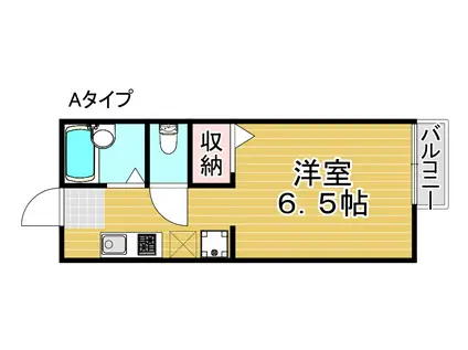 MISAKIパークハイランド(ワンルーム/2階)の間取り写真
