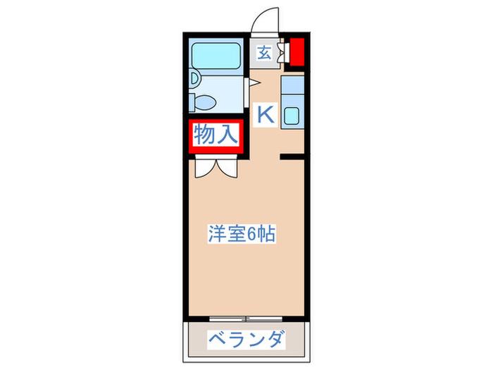 ハウス中村(1K/3階)の間取り写真