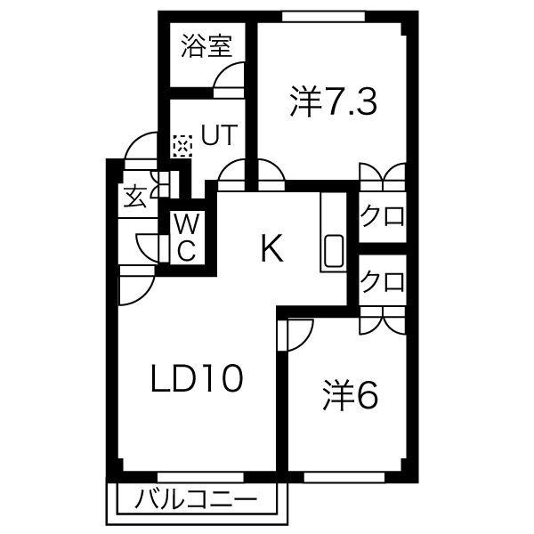 パールハイム40(2LDK/3階)の間取り写真