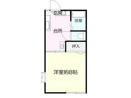 メゾンボンソワール(1K/2階)の間取り写真