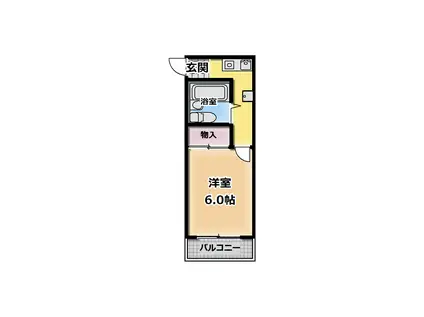 下沢ヤングハイツ(1K/4階)の間取り写真