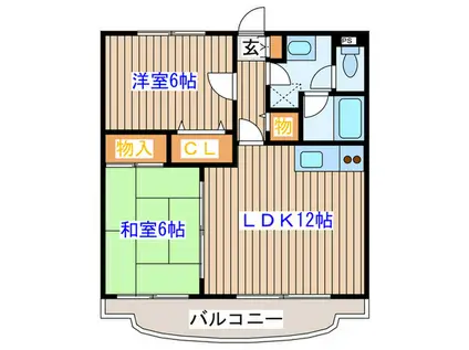 コピス南仙台(2LDK/2階)の間取り写真