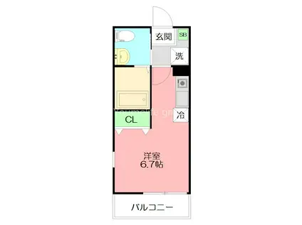 ハーミットクラブハウス戸塚吉田町(ワンルーム/2階)の間取り写真