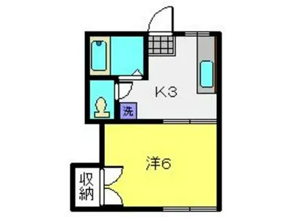 ハイツトキワ(1K/1階)の間取り写真