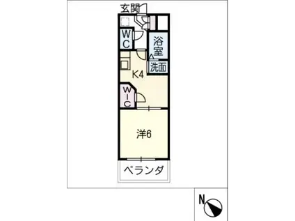 エステムコート名古屋鶴舞シエル(1K/5階)の間取り写真