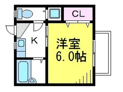 LOUANGE-KICHIJOJI(1K/2階)の間取り写真