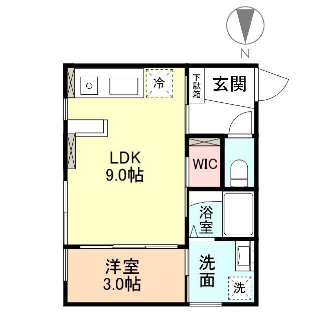INTEGRAL PROVIDENCE(1LDK/1階)の間取り写真