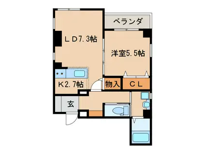 PAS A PAS パザパ(1LDK/2階)の間取り写真