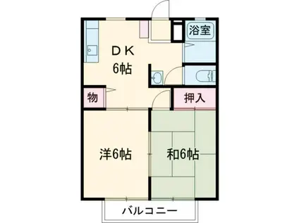 MTサンライズII(2DK/1階)の間取り写真
