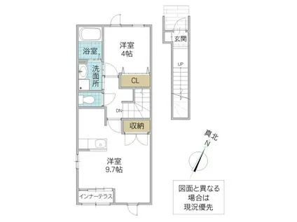 MKBー2(1LDK/2階)の間取り写真
