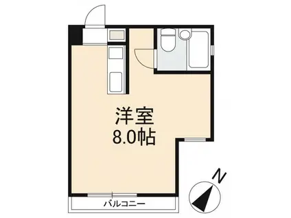 フォルテI(ワンルーム/4階)の間取り写真