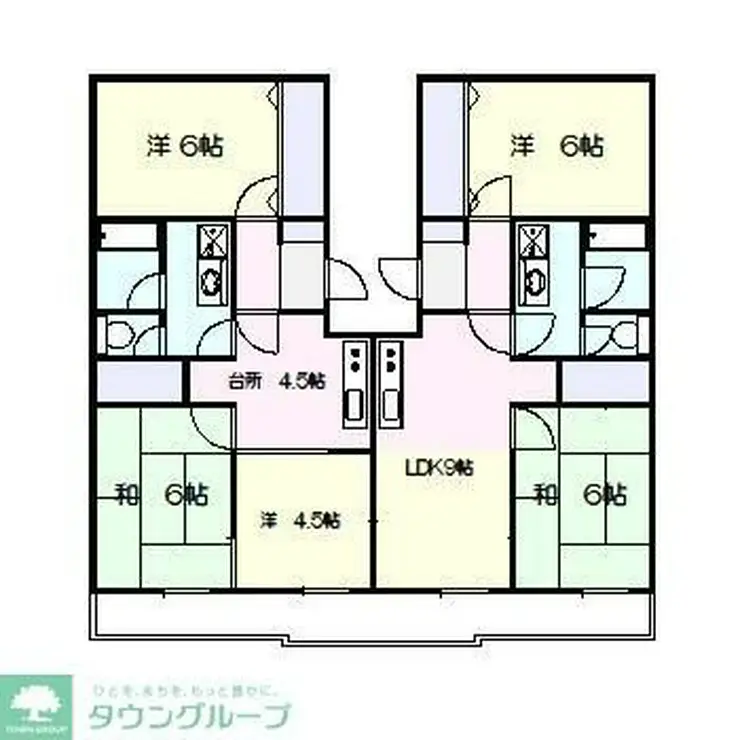 グリーンヒル藤が丘C 1階階 間取り