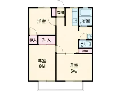 ハイツファミール(3K/1階)の間取り写真