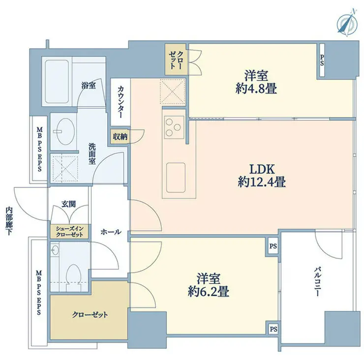 ブランズタワー文京小日向 5階階 間取り