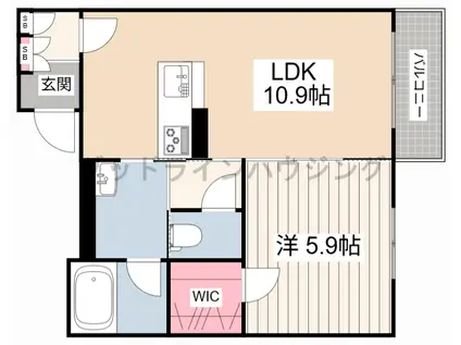 グランルミエ(1LDK/2階)の間取り写真