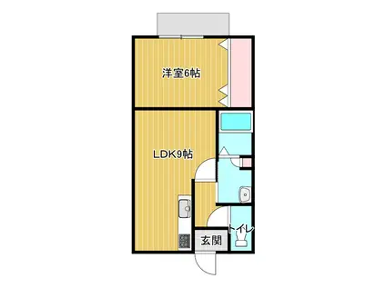 エミーノファースト(1LDK/1階)の間取り写真