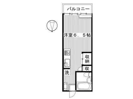オゼットワールUB(ワンルーム/2階)の間取り写真
